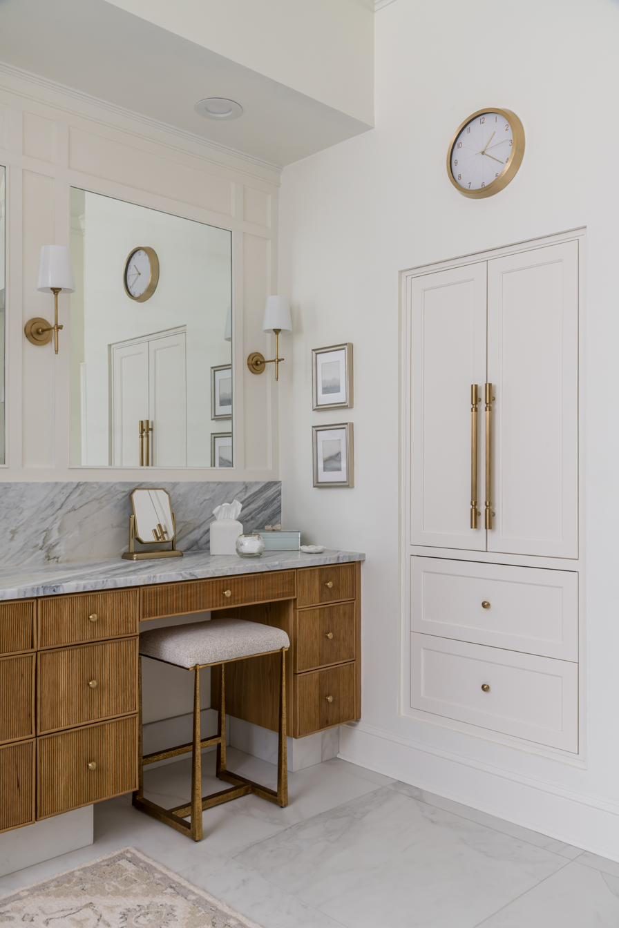 Featured project — vanity and linen cabinet